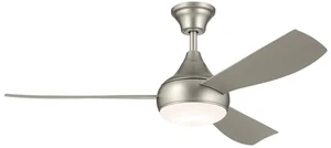 54" Kichler Ample Brushed Nickel LED Outdoor Ceiling Fan with Remote - Picture 1 of 1