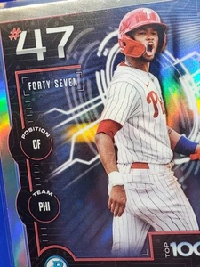 2025 Bowman Chrome #BTP-47, Bowman Top 100 Justin Crawford - Picture 1 of 3