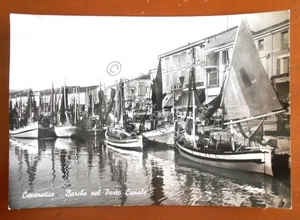 Cartolina Cesenatico - Barche nel Porto Canale - 1961 - Picture 1 of 2