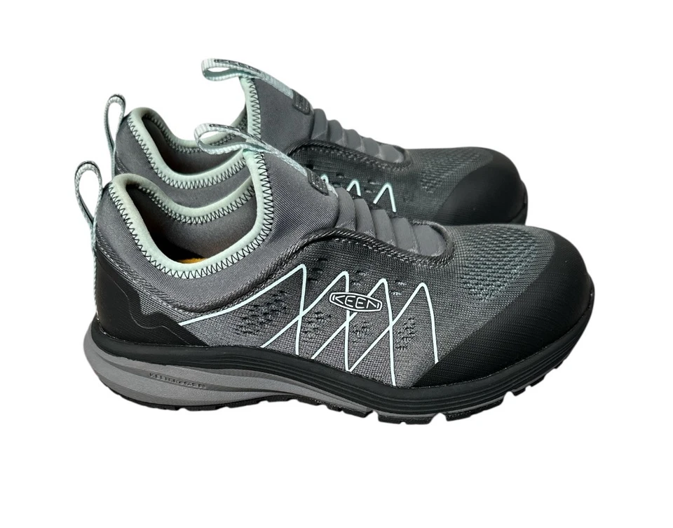 KEEN Utility Womens Vista Energy Shift Composite Toe Slip on Gray Work Shoe 11 M