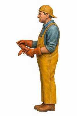 TG27D – Authentic Fisherman Scale Model Figure | Lobster Boat Crewman - Image 1 of 4
