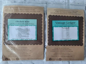 Unity Rubber Stamps Vintage Ledger & Chicken Wire - Picture 1 of 6