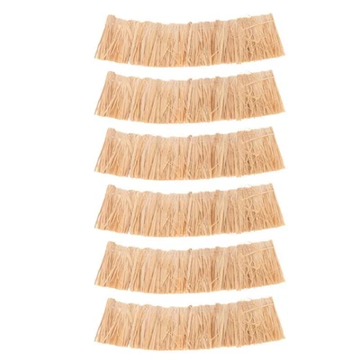  Lot de 6 rouleaux de paille artificielle : décoration de toit miniature, faux - Immagine 1 di 4