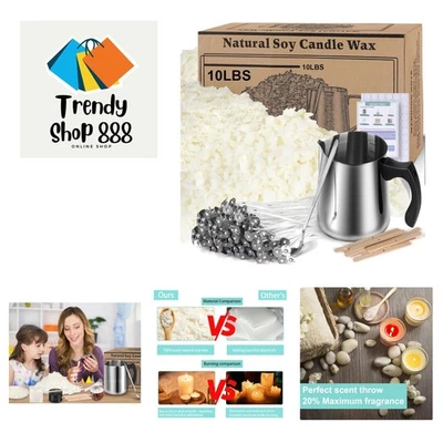 Soy Wax Candle Making Kit Supplies, Natural Candle Wax For Candle Making, DIY... - Image 1 of 4