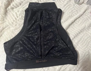 victoria secret halter bra Size XL Bralette Black Animal Print Intimate - Picture 1 of 6