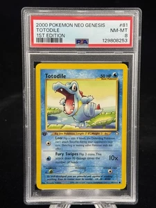 Totodile #81 1st Edition Neo Genesis 2000 Pokémon PSA 8 💦 - Picture 1 of 2