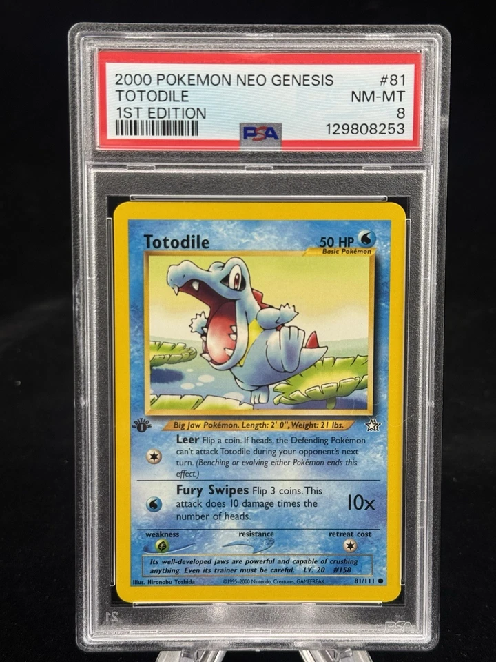 Totodile #81 1st Edition Neo Genesis 2000 Pokémon PSA 8 💦 - Image 1 of 2