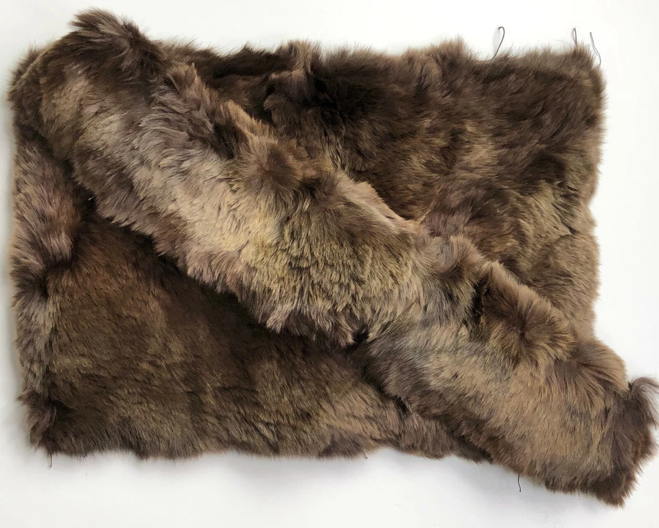 Antique TRUE Vintage Rabbit Fur Collar &Bonus BEAUTIFUL Brown Womens 20s 30s 40s - Image 1 of 4