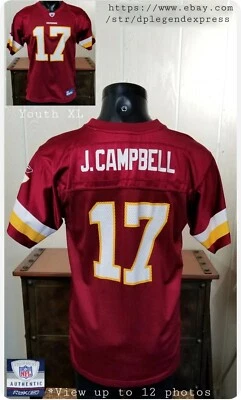 Camiseta deportiva Redskins Washington J. Campbell #17 Reebok roja juvenil talla XL 18/20 Foto 1 de 4