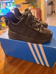 adidas Little Boys U Path Run Triple Black Core Sneakers G28118 Size 5K - Picture 1 of 4