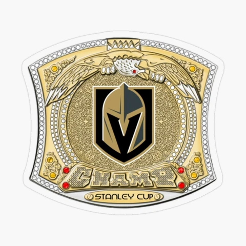 Vegas Golden Knights 2023 Stanley Cup Championship Belt Sticker (3.3 X 3 inches) Cover