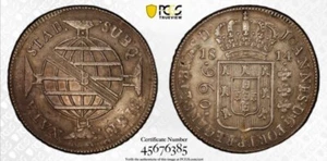1814 Brazil 960 Reis PCGS AU 58 - Picture 1 of 1