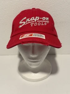 Snap-On Tools Mens Hat OS Red Official Strapback Cap Distressed Embroidered NEW - Picture 1 of 9