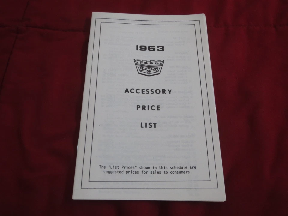 Ford Galaxy Custom 300 500 XL 1963 Country Squire distribuidor accesorio lista de precios Foto 1 de 1