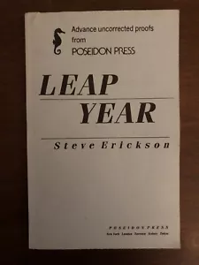 Leap Year (1989) Steve Erickson ADVANCE UNCORRECTED PROOF - Imagen 1 de 4