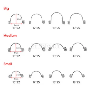 5xETERFANT Dental Ortho Frontzahn gebogene Drehmomentfedern klein/mittel/groß  - Bild 1 von 57