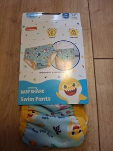 PANTALONI DA BAGNO BABY SHARK - 1 CONFEZIONE - LARGE 2 ANNI+ RIUTILIZZABILI - SMALL TO TO TOTS - Foto 1 di 2