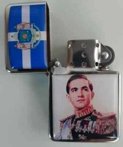 Feuerzeug Royal Compound (Union) Griechenland Griechisches Königreich, Krone & König Konstantin II - Bild 1 von 9