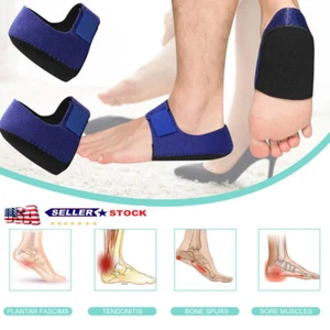 1/2 Pairs Heel Cup Support Protector Pad Socks Cushion Sleeves Plantar Fasciitis - Picture 1 of 18