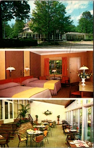 Salisbury Connecticut White Hart Inn Route 44 & 41 cartolina d'epoca C. 1973 - Foto 1 di 2