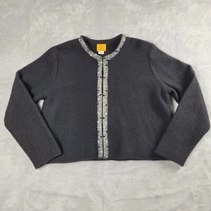 Ruby Rd. Women's Blazer 100% Wool Black Long Sleeve Size L Large - Picture 1 of 9
