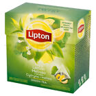 LIPTON Lemon & Melissa Flavored Green Tea - 20 Silk Pyramid Bags Box