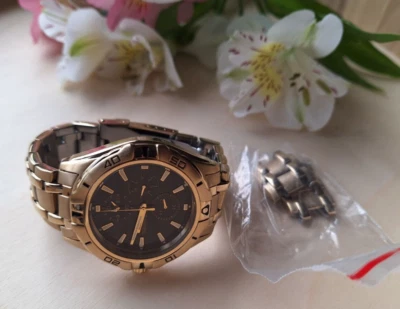 Reloj Hombre Cincel Tono Dorado Con Caja y Eslabones Modelo 5829099 (Excelente Estado) Foto 1 de 4