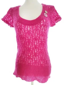 Cream T. M Rosa Maglione Acrilico Manica corta - Foto 1 di 5