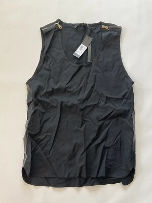 Camiseta sin mangas Diesel para mujer negra dorada Ciasket $255 en negro talla IT-40 / US-M Foto 1 de 4