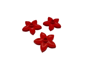 3 Lego® Duplo TRAIN Nature Plants Flowers RED - Picture 1 of 1