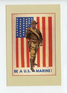 Americas Heroes Postcard - Be A U.S. Marine - Meehan Military Posters - Picture 1 of 2