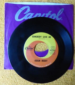 Ferlin Husky 45 RPM Record-Somebody Save Me - Picture 1 of 2