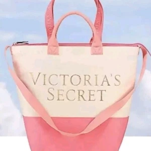 BRANDNEU Victoria's Secret 2-in-1 Strand Pool Kühltasche Tragetasche Reißverschluss - Bild 1 von 4