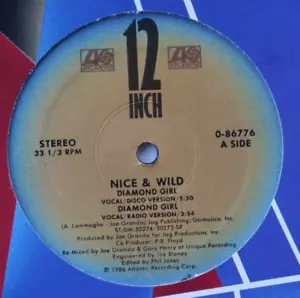 1986 OG Excellent NICE & WILD Diamond Girl / Emu ATLANTIC 12" - Picture 1 of 4