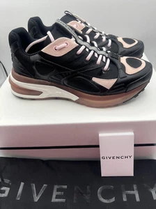 $995 New Women’s Givenchy Trainer Sneaker Black Neoprene &Pink Suede Sz 39/ 9 US - Picture 1 of 18