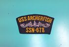 Us Navy Uss Archerfish Ssn-678 Submarine Uniform Hat Cap Patch