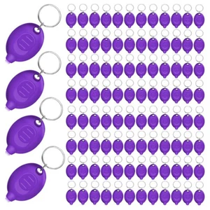 100 Piezas Linterna UV 395Nm Mini Llavero Luz Antorcha Portátil UV Luz Negra - Imagen 1 de 14