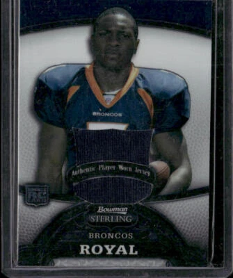 2008 Bowman Sterling #167 Eddie Royal Jerseys Large Swatch #/309 - Image 1 of 2