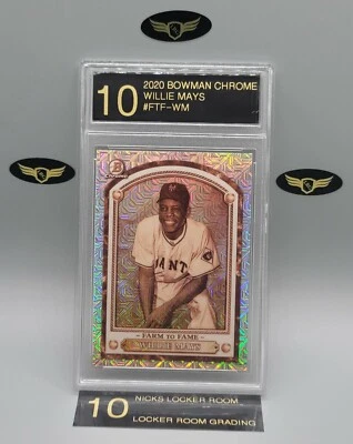 2020 Bowman Chrome San Francisco Giants WILLIE MAYS #FTF-WM farm to fame LRG 10 - Image 1 of 2