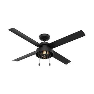 Hunter 52" Spring Mill Outdoor Ceiling Fan w/ LED Light Pull Chain - Picture 1 of 2