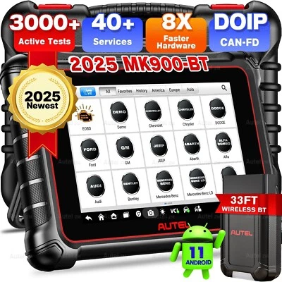 2025 Autel MaxiCOM MK900BT PRO Auto Diagnostic Scanner Tool 40+ Reset CANFD/DoIP - Image 1 of 4