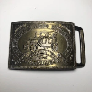 Vintage Henry Ford Modell T Detroit Messing Gürtelschnalle - 11 - Bild 1 von 6