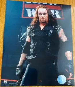 Foto oficial firmada autografiada de colección de THE ENTERRADOR WWF 8x10 AUTO - Imagen 1 de 2