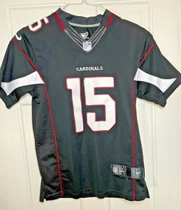 NIKE ARIZONA CARDINALS BLACK YOUTH JERSEY- SIZE M (10-12)- FLOYD #15 - SEWN - Picture 1 of 9