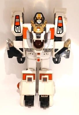 Bandai 1994 MMPR Power Ranger 11" White Tigerzord Tiger Zord Robot - Photo 1/4