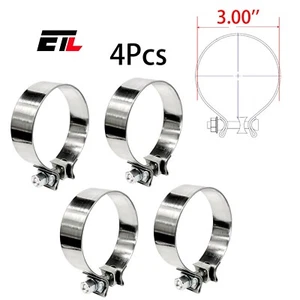 4Pcs 3.00'' Band Clamps T430 Band Exhaust Clamps Universal New - Picture 1 of 4