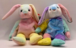 Set of 2 Ty Beanie Babies -- Hippie (1999) and Dippy (2002) -- MWMT - Picture 1 of 5