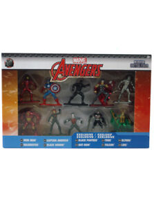 Jada Nano Metalfigs Avengers 10-Pack with Exclusives Marvel Hulkbuster Loki Thor