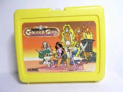 Lunch Box Thermos Set Golden Girl Vtg 80's Galoob figure, Aladdin, Shera - Image 1 of 4