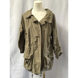Women’s matty m Olive Green Trenchcoat Sz L - Picture 1 of 4